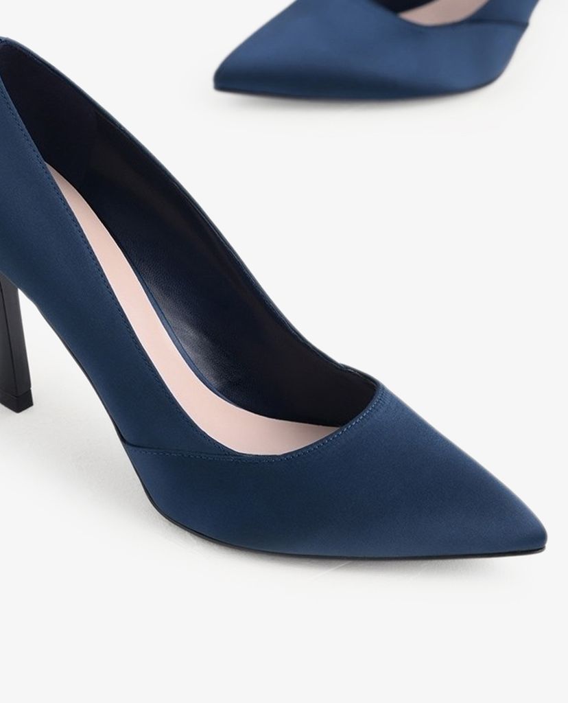 PEDRO - Giày cao gót mũi nhọn Satin Pumps In Curved