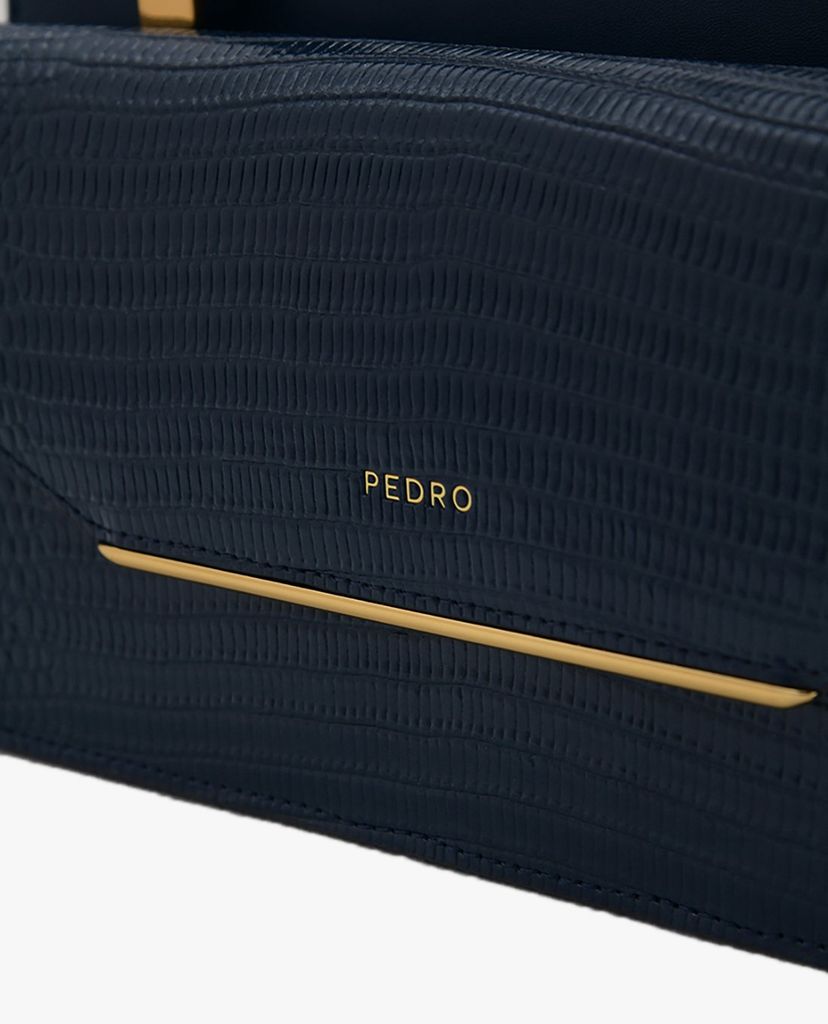 PEDRO - Ví nữ cầm tay chữ nhật Lizard Effect Leather