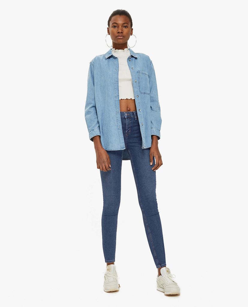 TOPSHOP - Quần jeans nữ phom ôm Rich Blue Jamie