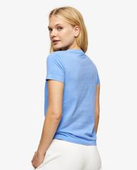 TOPSHOP - Áo thun nữ cổ tròn tay ngắn Blue Hug Yourself