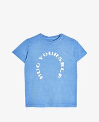 TOPSHOP - Áo thun nữ cổ tròn tay ngắn Blue Hug Yourself