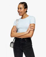 TOPSHOP - Áo thun nữ ngắn tay phom ôm