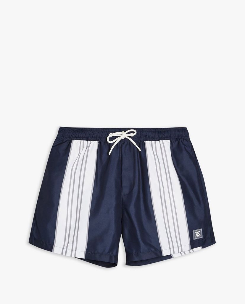 TOPMAN - Quần short bơi nam CONSIDERED Navy Stripe