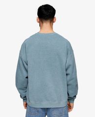 TOPMAN - Áo sweatshirt nam cổ tròn tay dài Blue Amsterdam