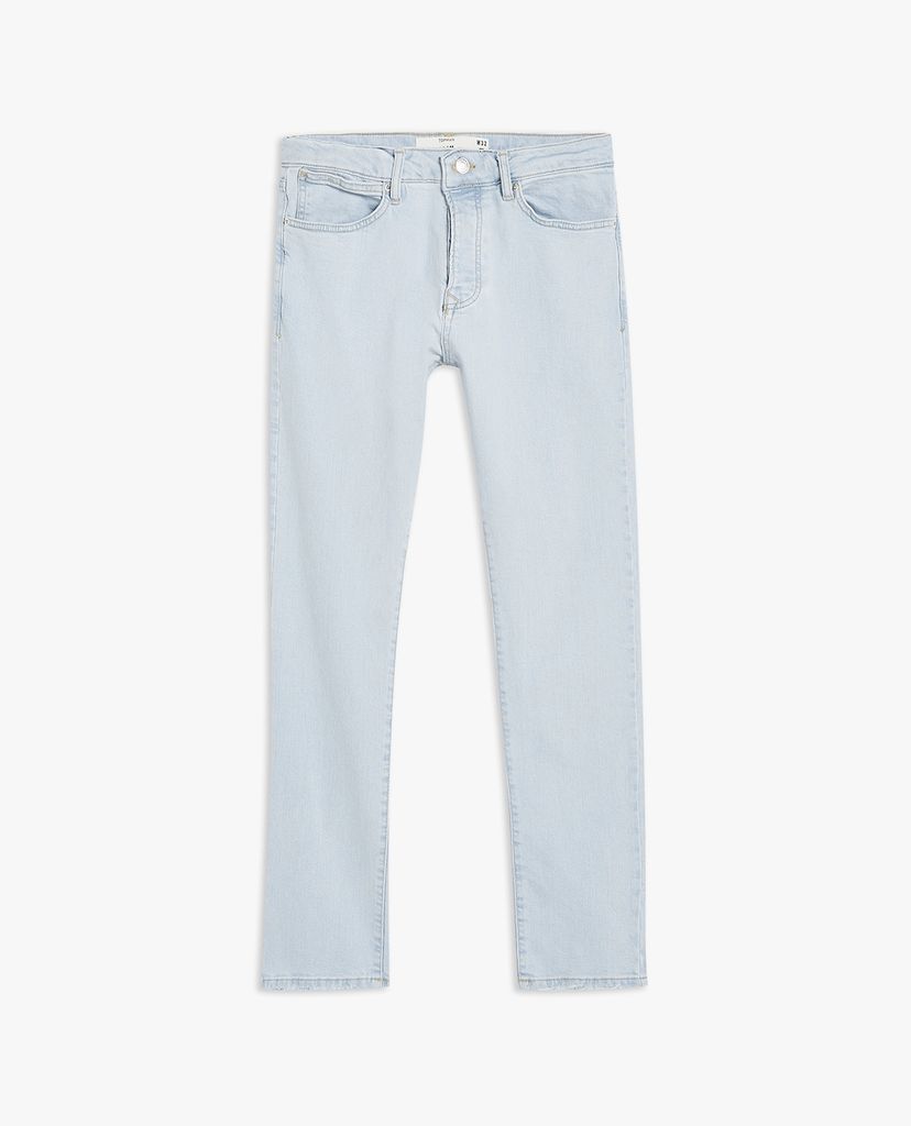 TOPMAN - Quần jeans nam phom ôm Light Wash Slim