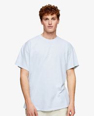 TOPMAN - Áo thun nam ngắn tay cổ tròn Blue Oslo Vertical Overdye Print