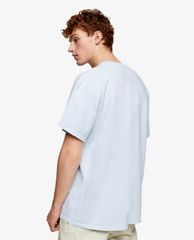 TOPMAN - Áo thun nam ngắn tay cổ tròn Blue Oslo Vertical Overdye Print