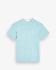 TOPMAN - Áo thun nam cổ tròn ngắn tay Blue Seattle Vertical Print