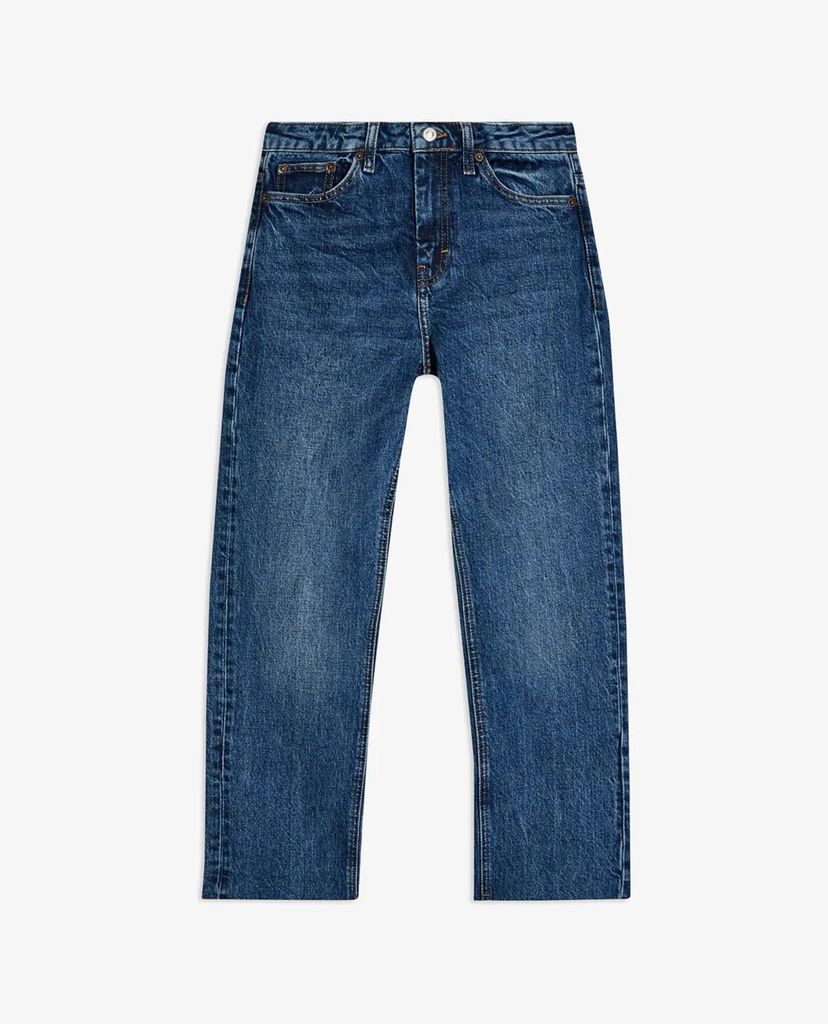 TOPSHOP - Quần jeans nữ lưng cao cắt lai thời trang