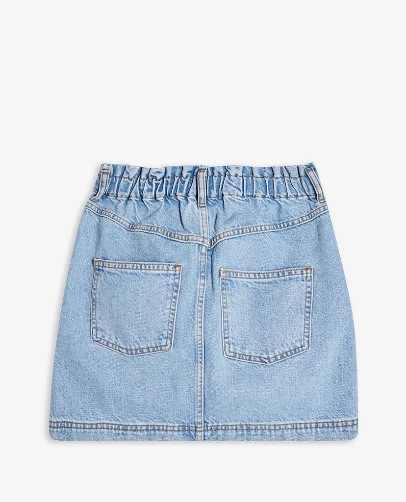TOPSHOP - Chân váy mini denim Mid Stone Paperbag