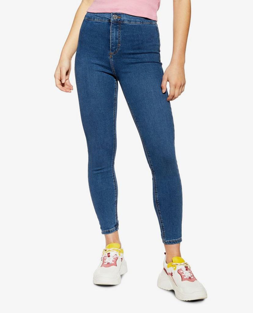 TOPSHOP - Quần jeans nữ skinny PETITE Mid Blue Joni