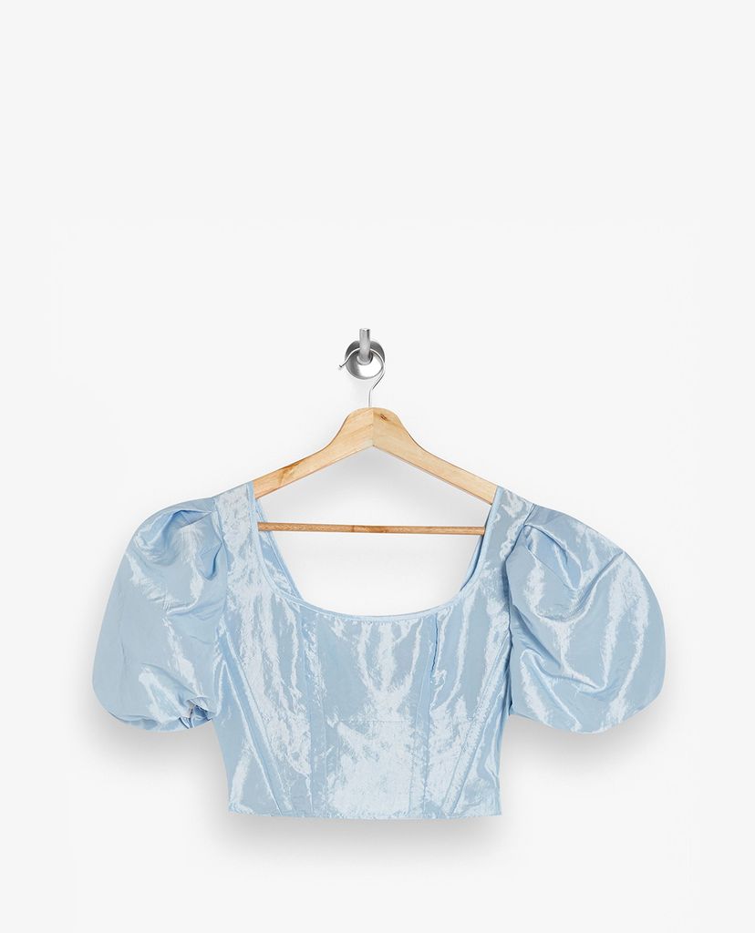 TOPSHOP - Áo kiểu nữ croptop tay phồng thời trang