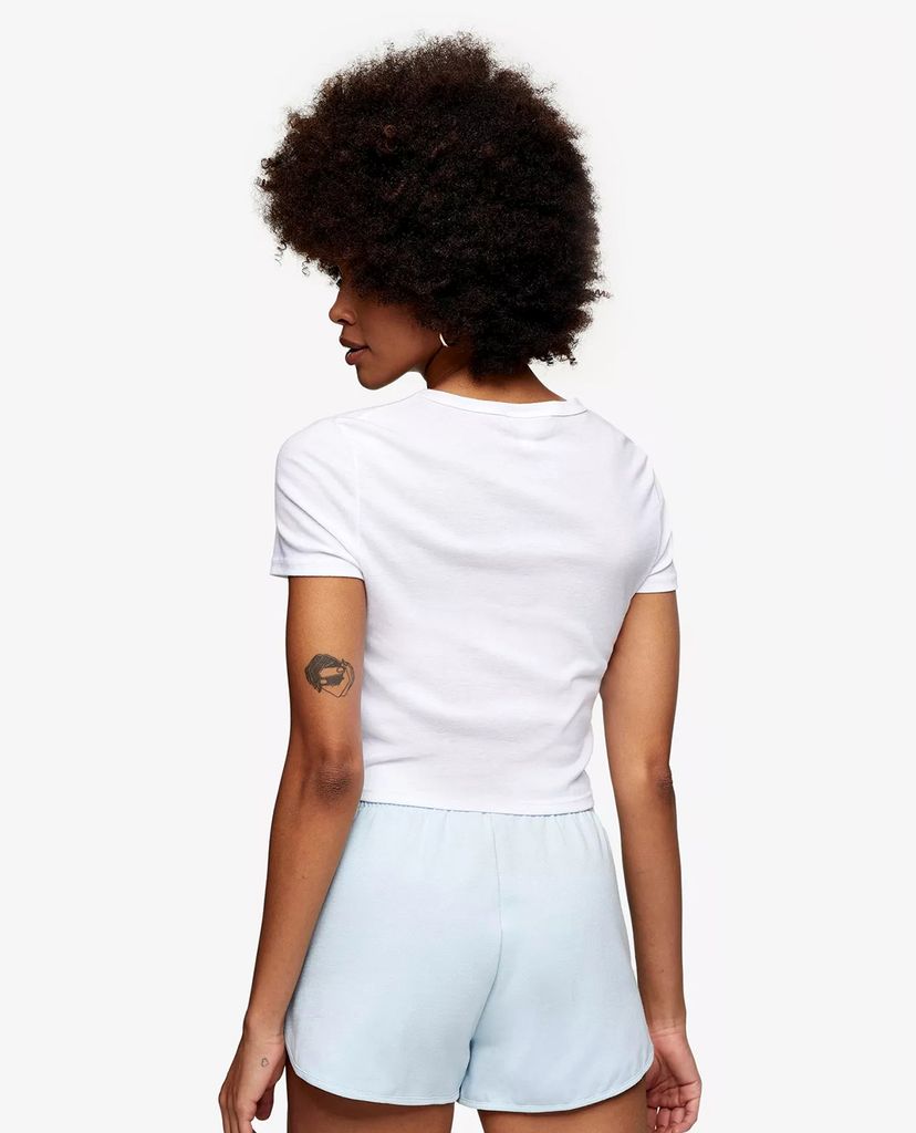 TOPSHOP - Quần shorts nữ rút dây Pale Blue 90S Runner Sweat