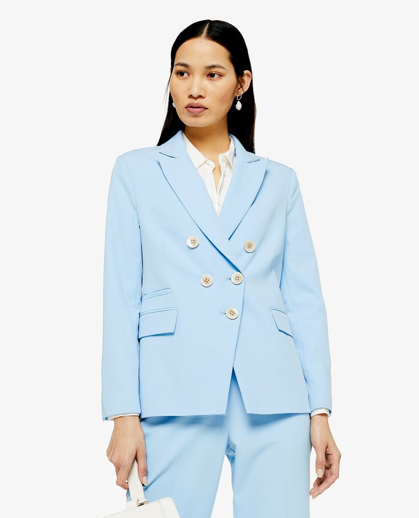 TOPSHOP - Áo blazer nữ tay dài Pale Blue