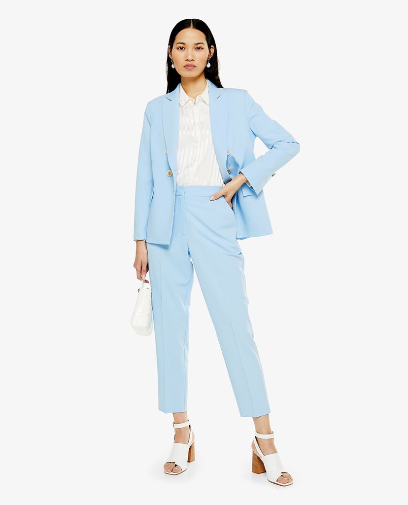TOPSHOP - Quần tây nữ ống đứng Pale Blue