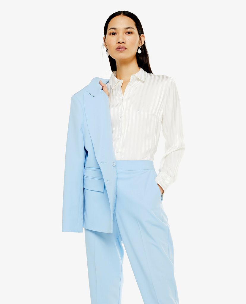 TOPSHOP - Quần tây nữ ống đứng Pale Blue