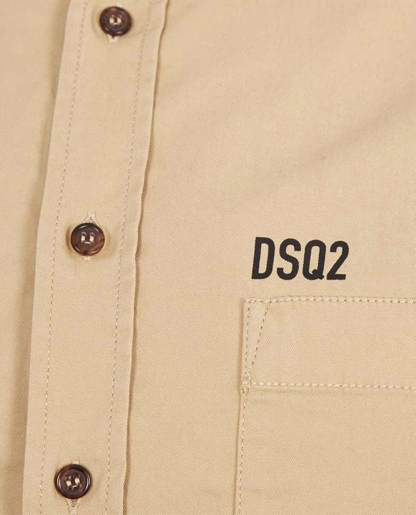 DSQUARED2 - Áo sơ mi nam phom suông tay dài