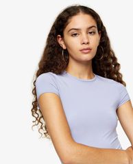 TOPSHOP - Áo thun nữ cổ tròn tay ngắn Lilac Slinky