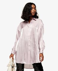 TOPSHOP - Áo sơ mi nữ tay dài Lilac Oversized Satin