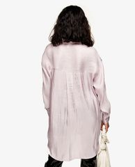 TOPSHOP - Áo sơ mi nữ tay dài Lilac Oversized Satin