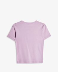 TOPSHOP - Áo thun nữ cổ tròn tay ngắn PETITE Lilac Peace