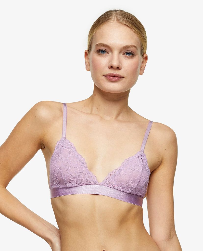 TOPSHOP - Áo bra nữ hai dây phối ren Lilac Matte Lace