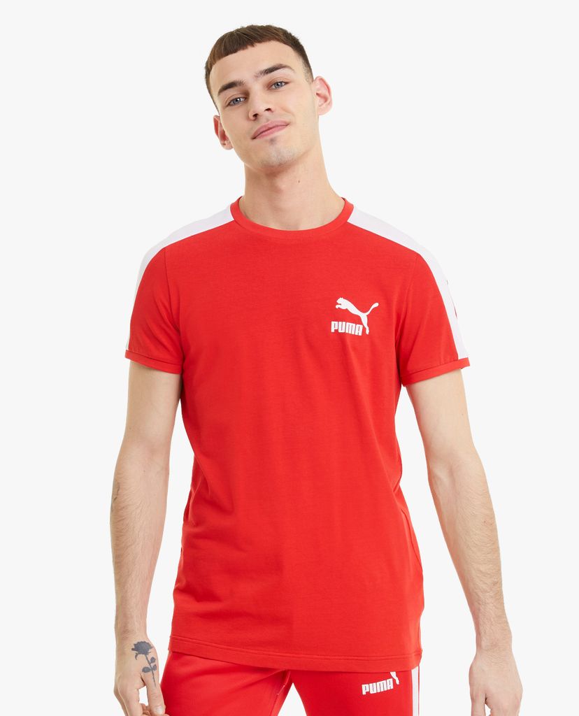 PUMA - Áo thun thể thao nam cổ tròn ngắn tay Iconic T7 Train
