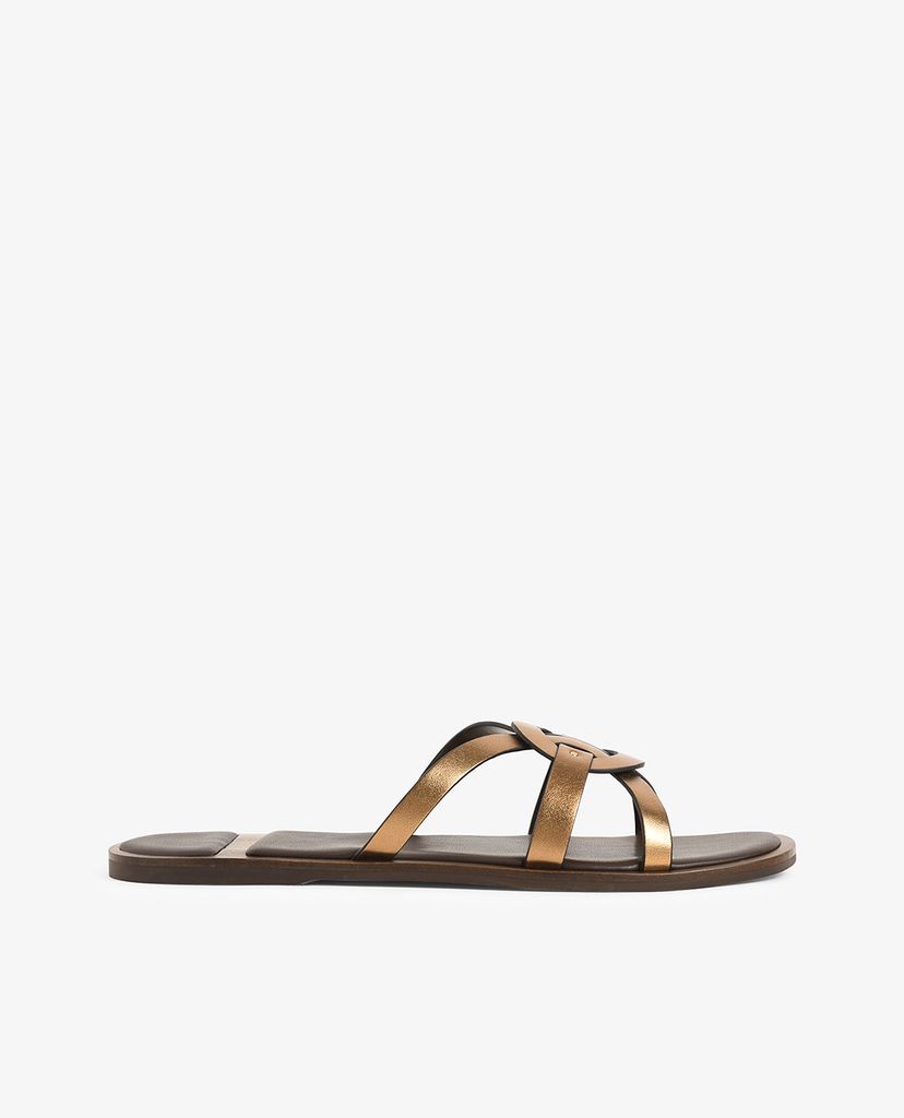 CHARLES & KEITH - Giày sandal nữ quai mảnh Animal Print Strappy