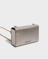 CHARLES & KEITH - Túi đeo chéo nữ Embellished Turn Lock