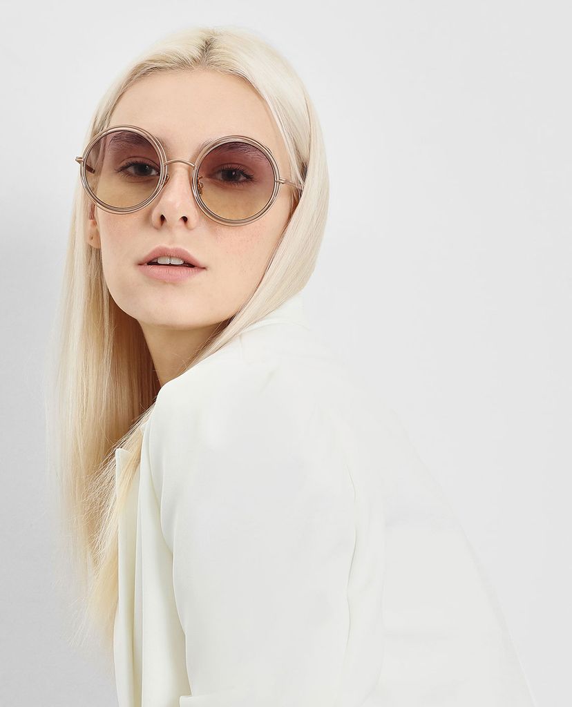 CHARLES & KEITH - Kính mát nữ gọng tròn Cutout Frame Round