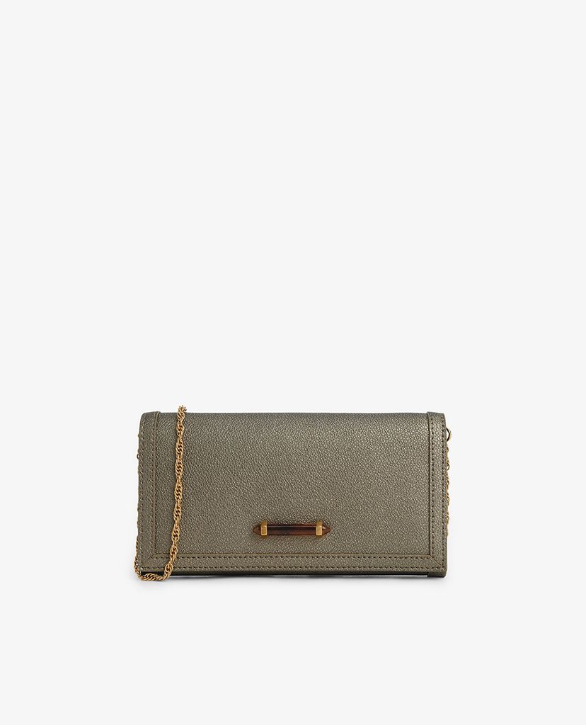 CHARLES & KEITH - Ví cầm tay dáng dài Stone Embellished Front Flap