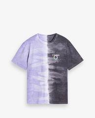 TOPMAN - Áo thun nam ngắn tay Purple Split Tie Dye Studio