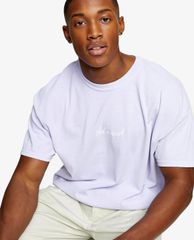 TOPMAN - Áo thun nam cổ tròn ngắn tay Lilac Hollywood Overdye