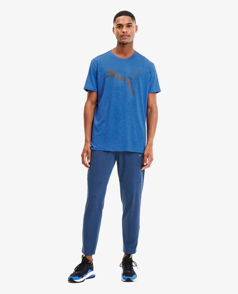 PUMA - Áo thun nam tay ngắn cổ tròn Heather Cat