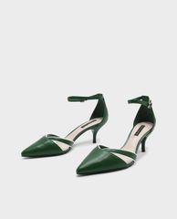 CHARLES & KEITH - Giày cao gót mũi nhọn Ankle Strap Kitten