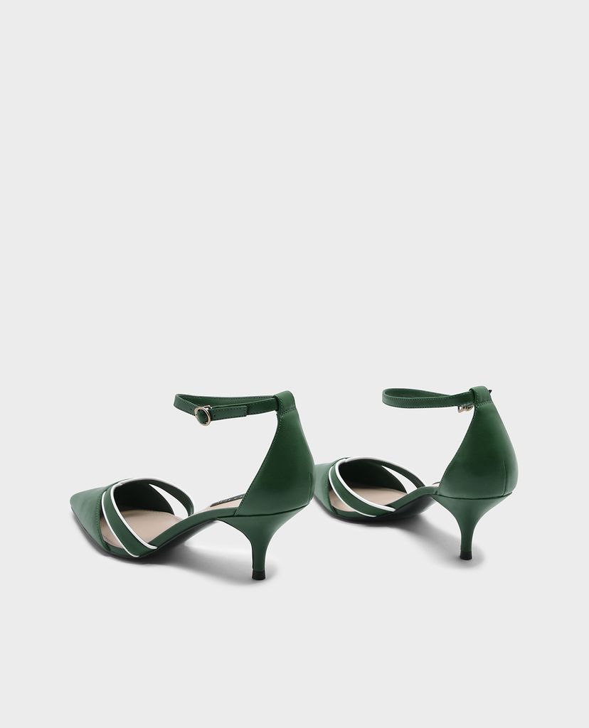 CHARLES & KEITH - Giày cao gót mũi nhọn Ankle Strap Kitten