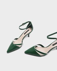 CHARLES & KEITH - Giày cao gót mũi nhọn Ankle Strap Kitten