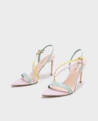 CHARLES & KEITH - Giày sandal cao gót phối quai ngang chéo thời trang