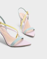 CHARLES & KEITH - Giày sandal cao gót phối quai ngang chéo thời trang