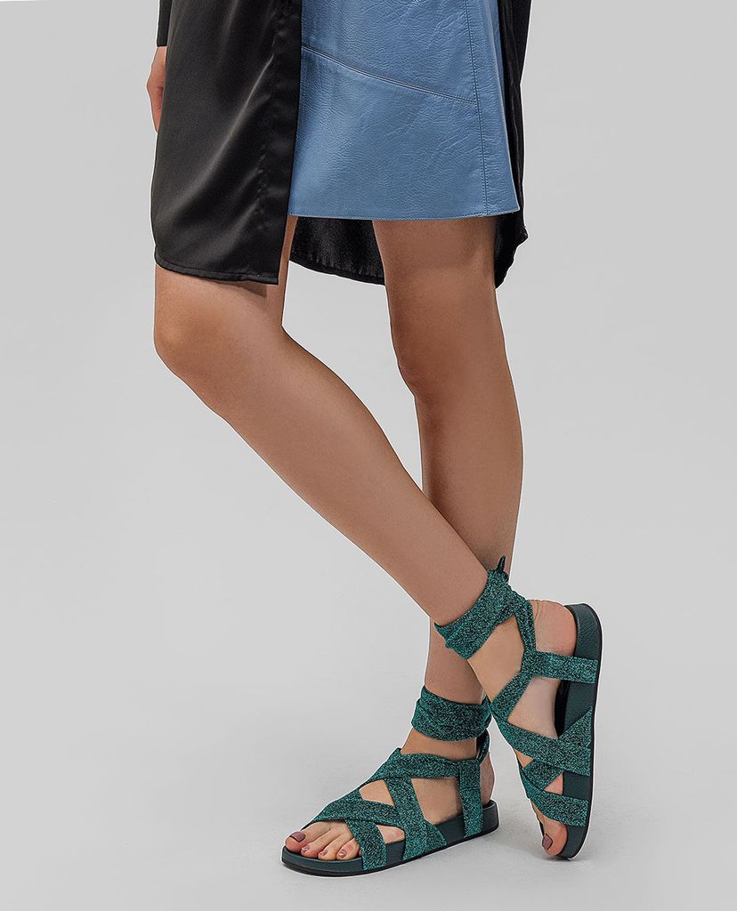 CHARLES & KEITH - Giày sandals nữ Lace Up Criss Cross