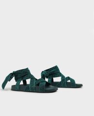 CHARLES & KEITH - Giày sandals nữ Lace Up Criss Cross