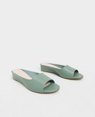 CHARLES & KEITH - Giày đế xuồng hở mũi Open Toe Slide