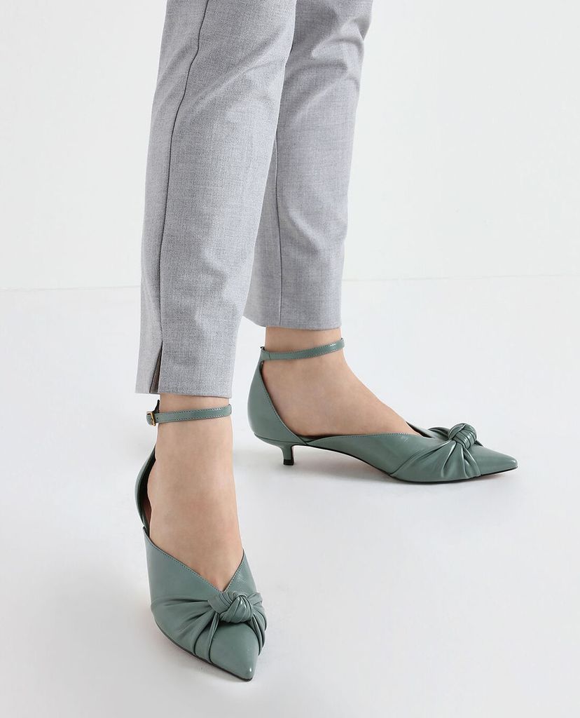 CHARLES & KEITH - Giày cao gót Knotted Kitten Heel Pumps