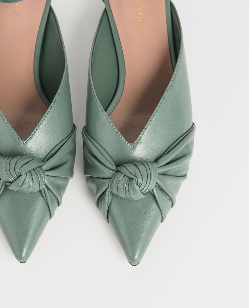 CHARLES & KEITH - Giày cao gót Knotted Kitten Heel Pumps
