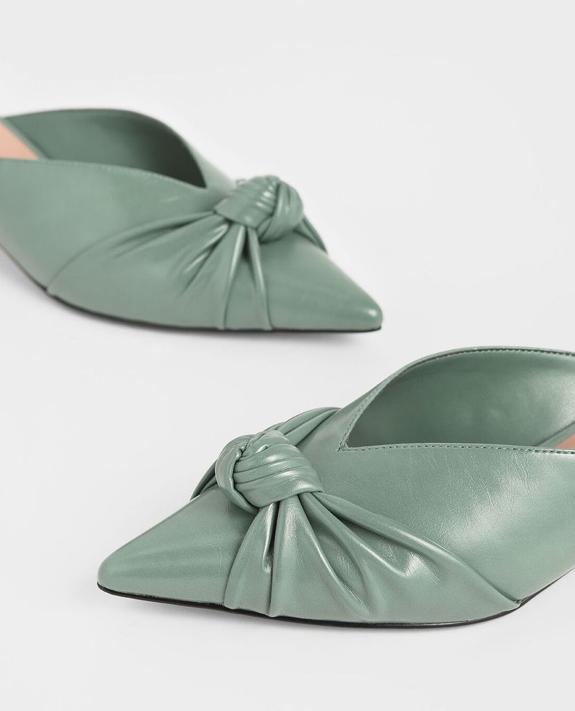 CHARLES & KEITH - Giày cao gót Knotted Kitten Heel Pumps