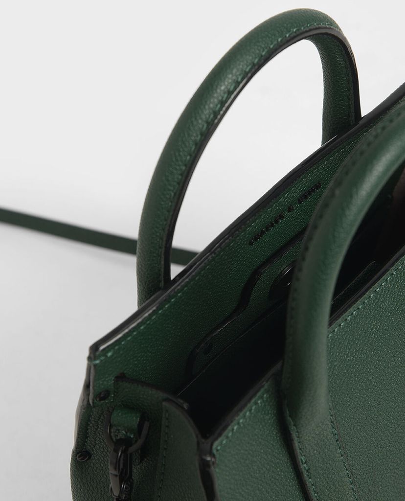 CHARLES & KEITH - Túi đeo vai nữ chữ nhật Double Handle