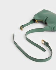 CHARLES & KEITH - Túi đeo vai nữ hình thang Metallic Accent Hobo