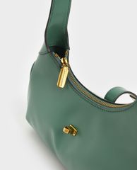 CHARLES & KEITH - Túi đeo vai nữ hình thang Metallic Accent Hobo