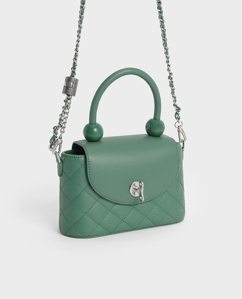 CHARLES & KEITH - Túi xách nữ tay cầm tròn thời trang