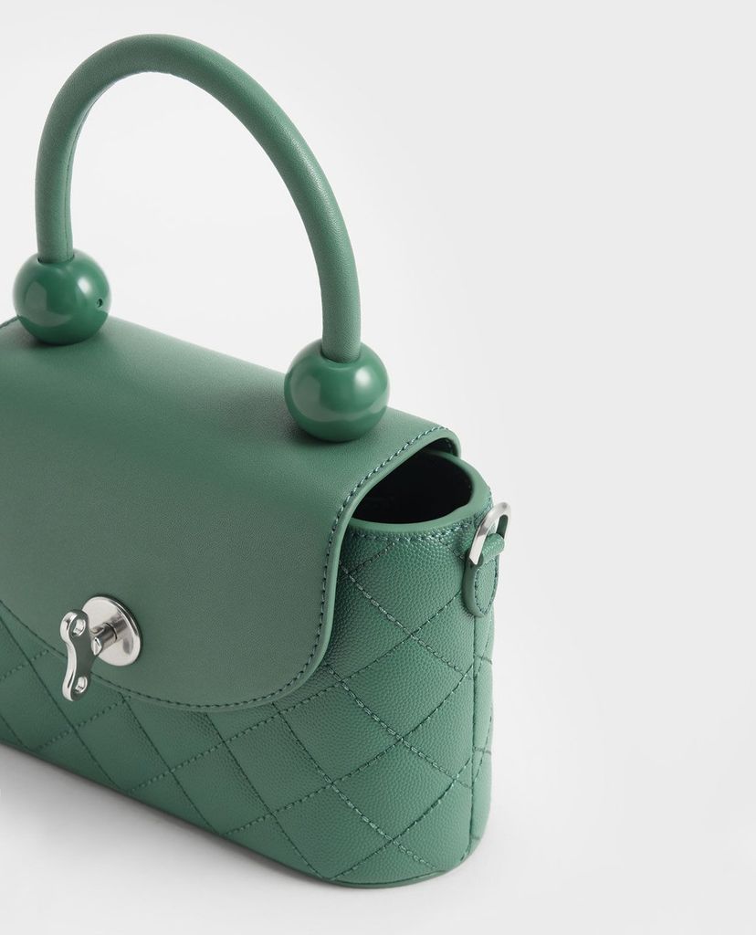CHARLES & KEITH - Túi xách nữ tay cầm tròn thời trang